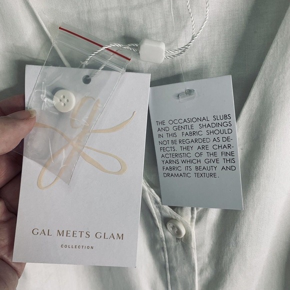 Gal Meets Glam Ann Ruffle Tiered Dress Womens Size 8 Soft White NWT $178 - Picture 10 of 16